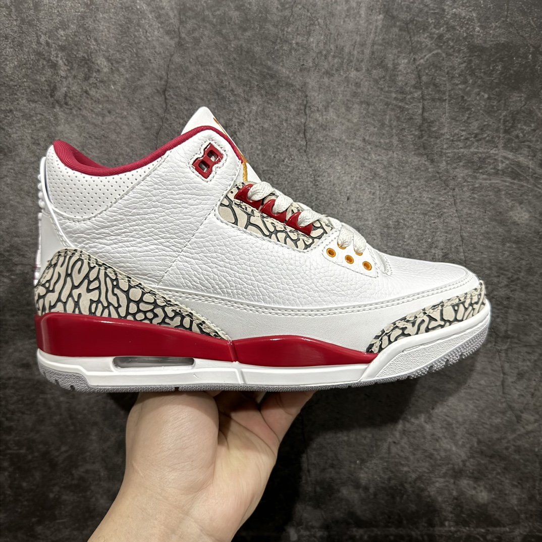 AirJordanAJ3Retro白酒红红雀CT8532-126全套原纸板楦头开发完美超正版型原厂大底磨