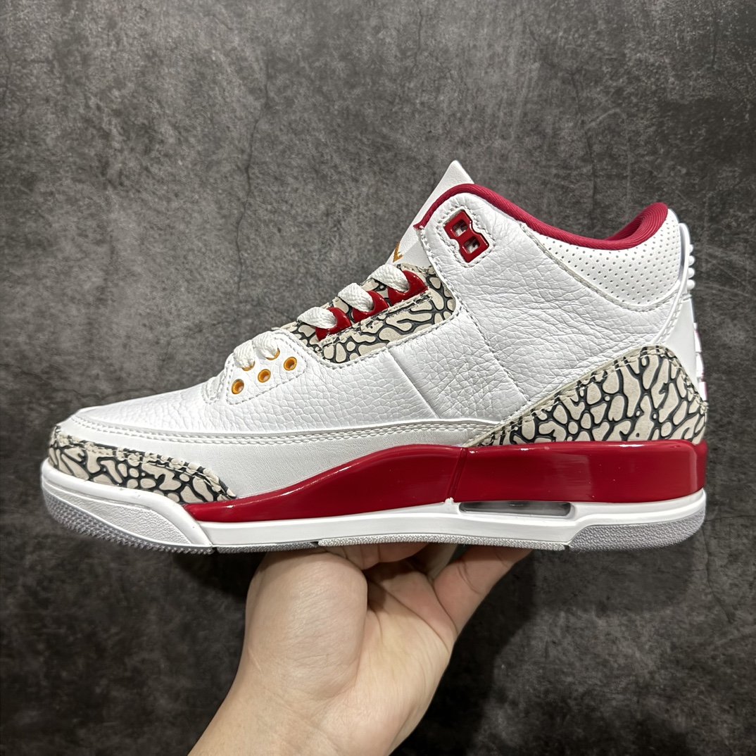 AirJordanAJ3Retro白酒红红雀CT8532-126全套原纸板楦头开发完美超正版型原厂大底磨