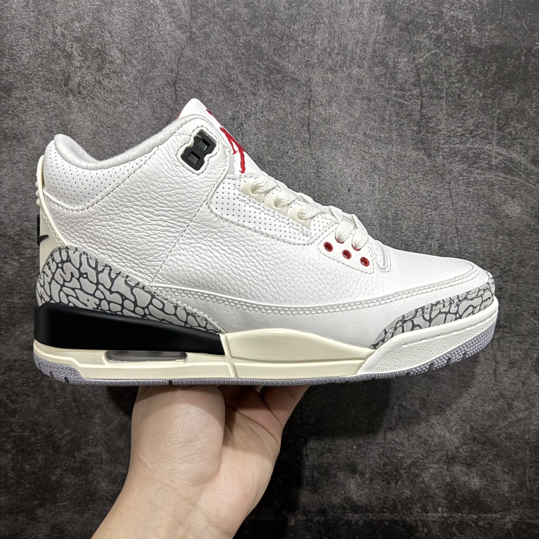 AirJordanAJ3Retro复古白水泥DN3707-100全套原纸板楦头开发完美超正版型原厂大底磨