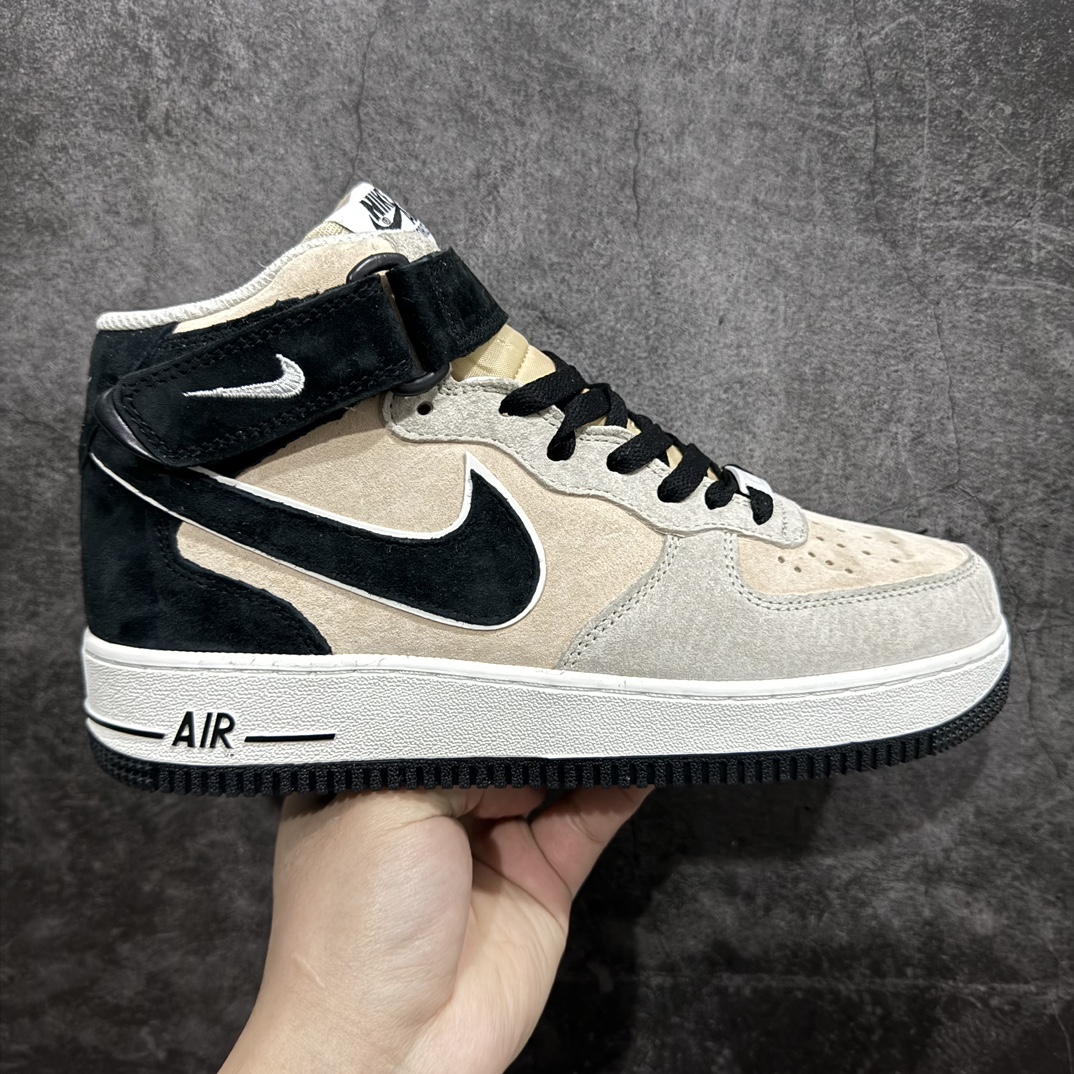 【公司级】Nk Air Force 1\’07 Mid 灰黑 空军一号中帮休闲板鞋 CG9908-106n原厂麂皮 原楦原纸板 纯正版型 正品NFC感应芯片 高清洁度 内置全掌气垫 尺码：36 36.5 37.5 38 38.5 39 40 40.5 41 42 42.5 43 44 44.5 45-莆田鞋批发中心