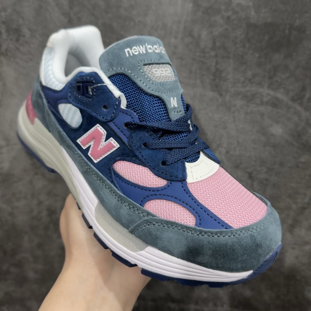 纯原版本NewBalance新百伦NB992总统复古慢跑鞋蓝绿粉M992NT正确3M反光细节原楦原纸版开