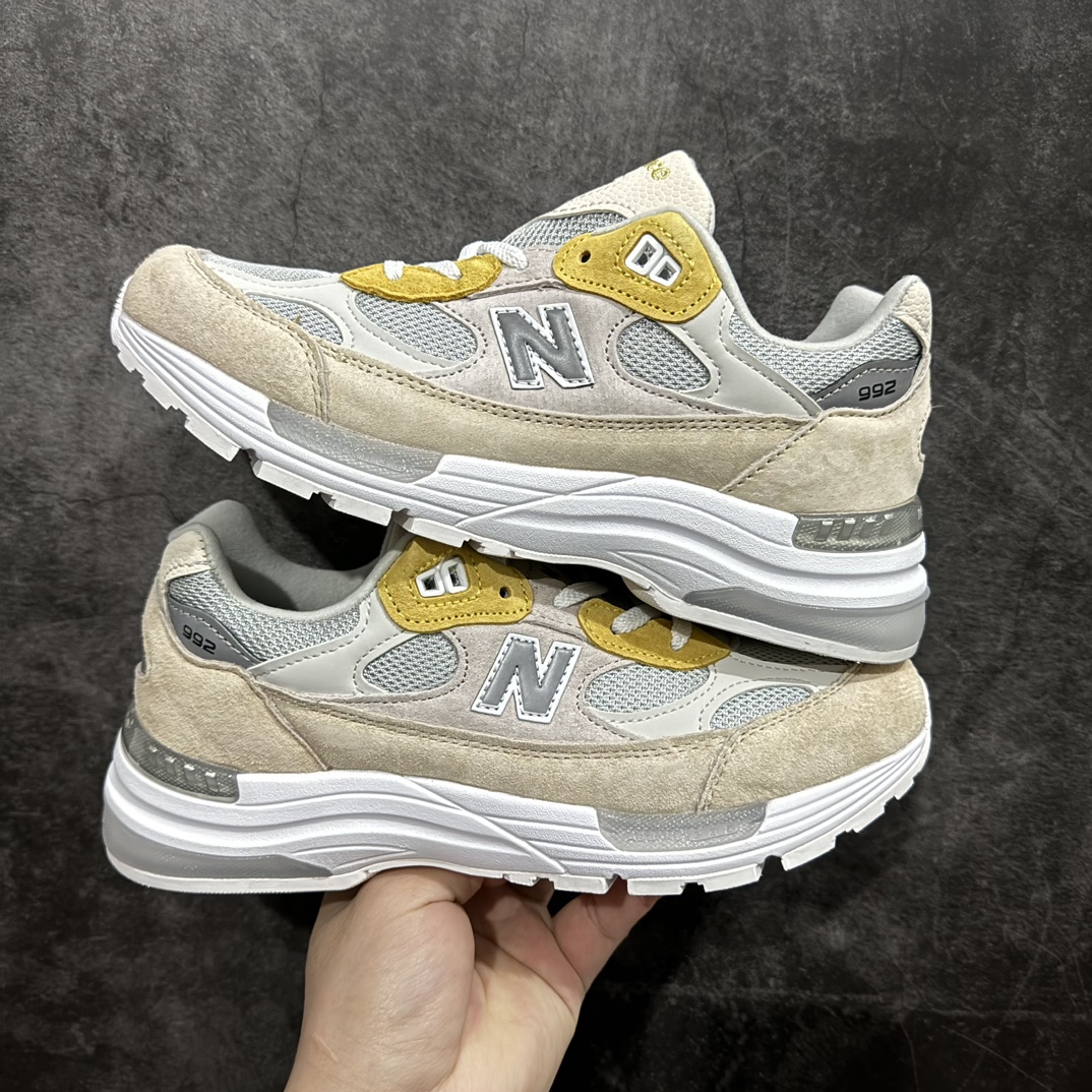 纯原版本PaperboyParisxNewBalance新百伦NB992总统复古慢跑鞋灰白黄M992PB