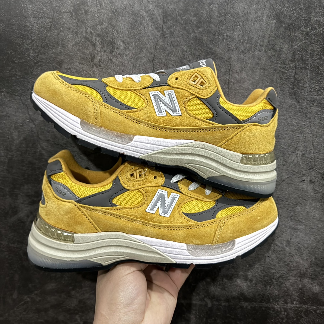 纯原版本NewBalance新百伦NB992总统复古慢跑鞋白黄M992BB正确3M反光细节原楦原纸版开发