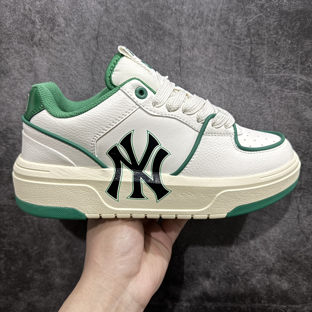 纯原版韩国洋基队NY大标潮流老爹鞋MLB小白鞋市面上唯一顶级纯原版本白绿原材料打造原楦原档案数据开发版型