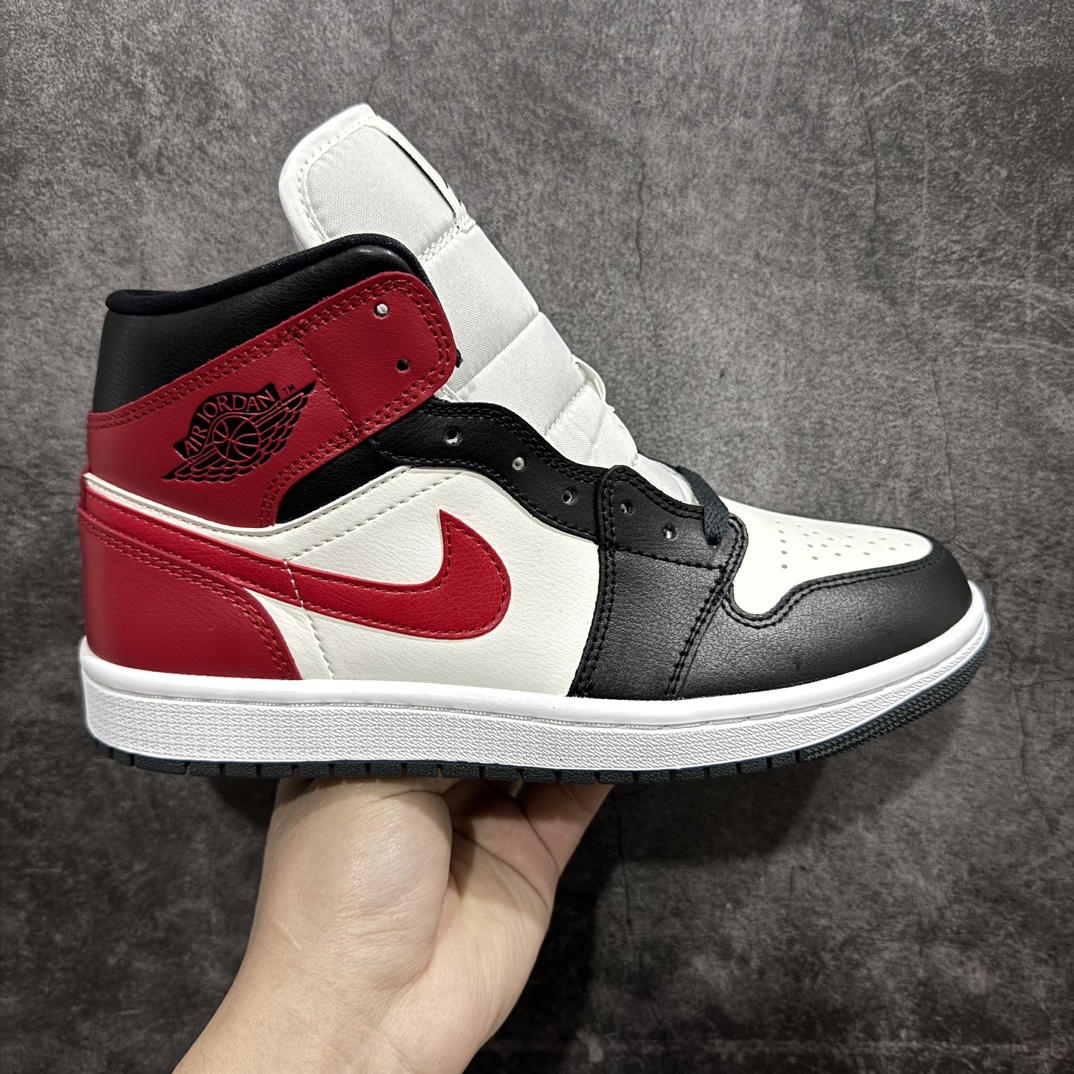 AirJordanAJ1Mid中帮黑红BQ6472-160市面中低帮最具代表性版本没有之一口碑大厂出品品