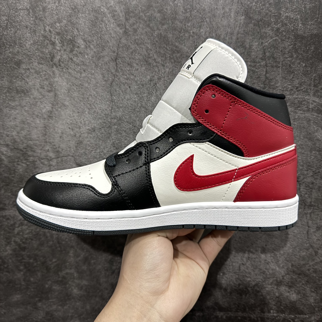 AirJordanAJ1Mid中帮黑红BQ6472-160市面中低帮最具代表性版本没有之一口碑大厂出品品