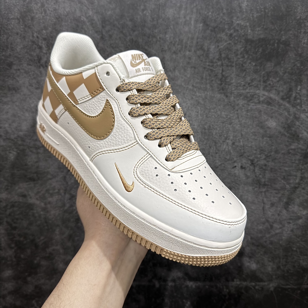 图片[3]-【公司级】Nk Air Force 1\’07 Low 方块米白金 空军一号低帮休闲板鞋 GZ5688-099n#定制皮料 原楦原纸板 正品NFC感应芯片 纯正版型 清洁度完美 内置全掌气垫 尺码：36 36.5 37.5 38 38.5 39 40 40.5 41 42 42.5 43 44 44.5 45-莆田鞋批发中心