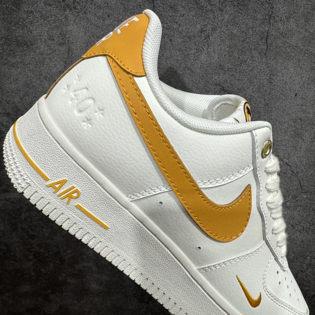 NikeAirForce1Low0740周年白橙原楦头原纸板打造纯正低帮空军版型专注外贸渠道全掌内置蜂窝