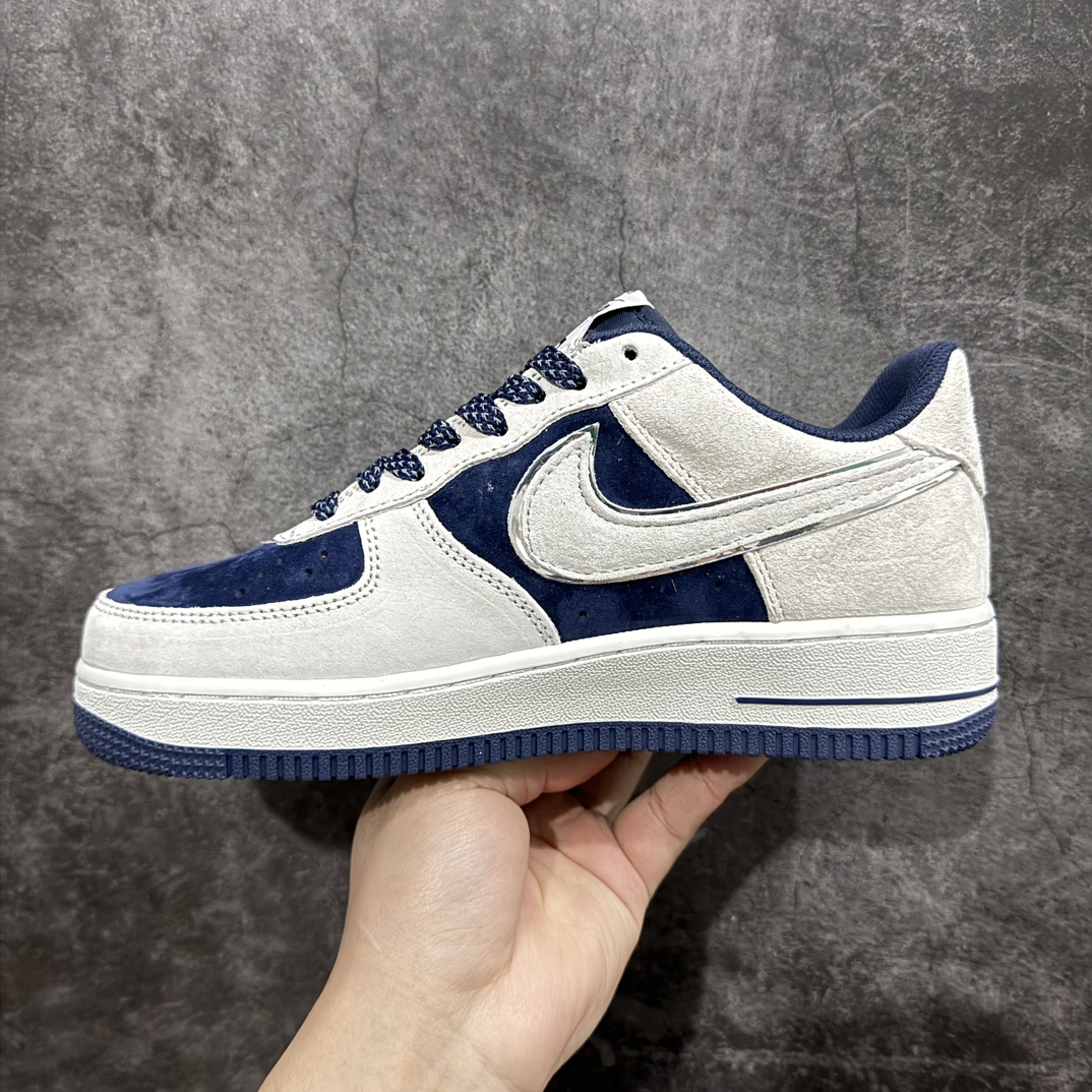 图片[2]-【公司级】Supreme x Nk Air Force 1\’07 Low 联名款 灰深蓝麂皮 空军一号低帮休闲板鞋 ME2392-103n#3M反光 定制皮料 原盒原包装 原楦头原纸板 纯正版型 正品NFC感应芯片 内置全掌气垫 尺码：36 36.5 37.5 38 38.5 39 40 40.5 41 42 42.5 43 44 44.5 45-莆田鞋批发中心