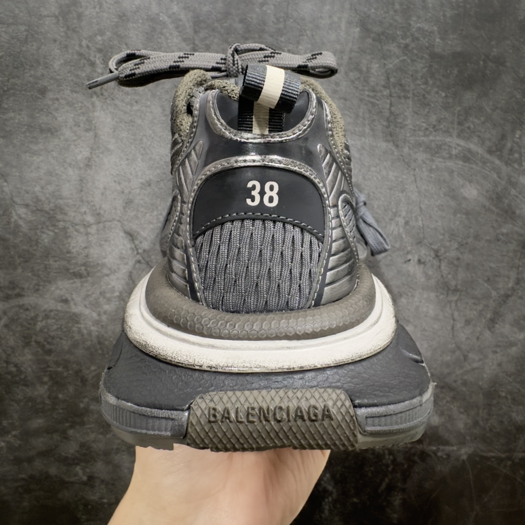 BALENCIAGA3XLSneakers巴黎世家十代网布系带低帮走秀复古老爹鞋全套原纸板楦头开发最原汁