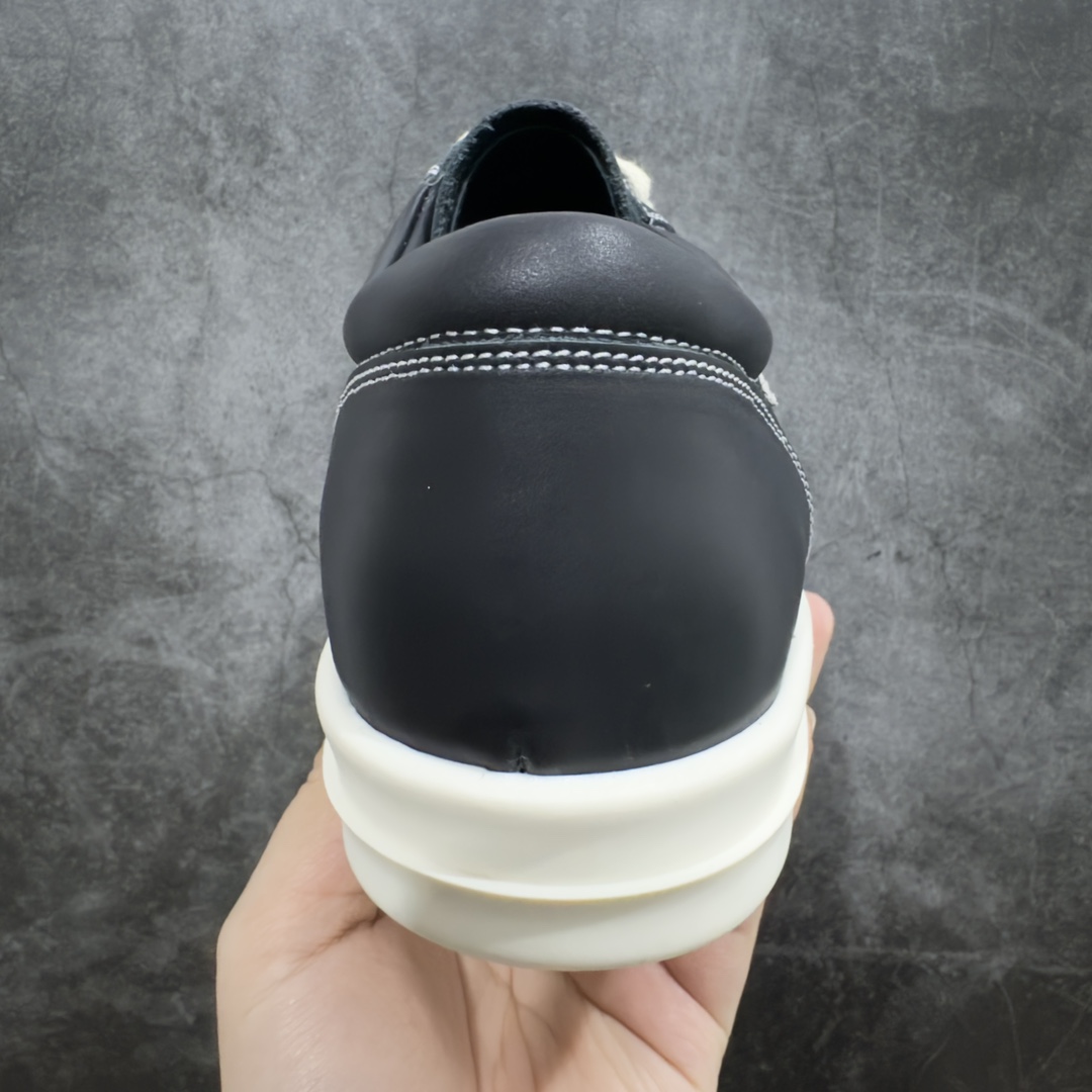 纯原版RickOwensEdfu瑞克欧文斯低帮皮面时尚运动板鞋白皮二级市场已经7K以上平台客户随意卖四位
