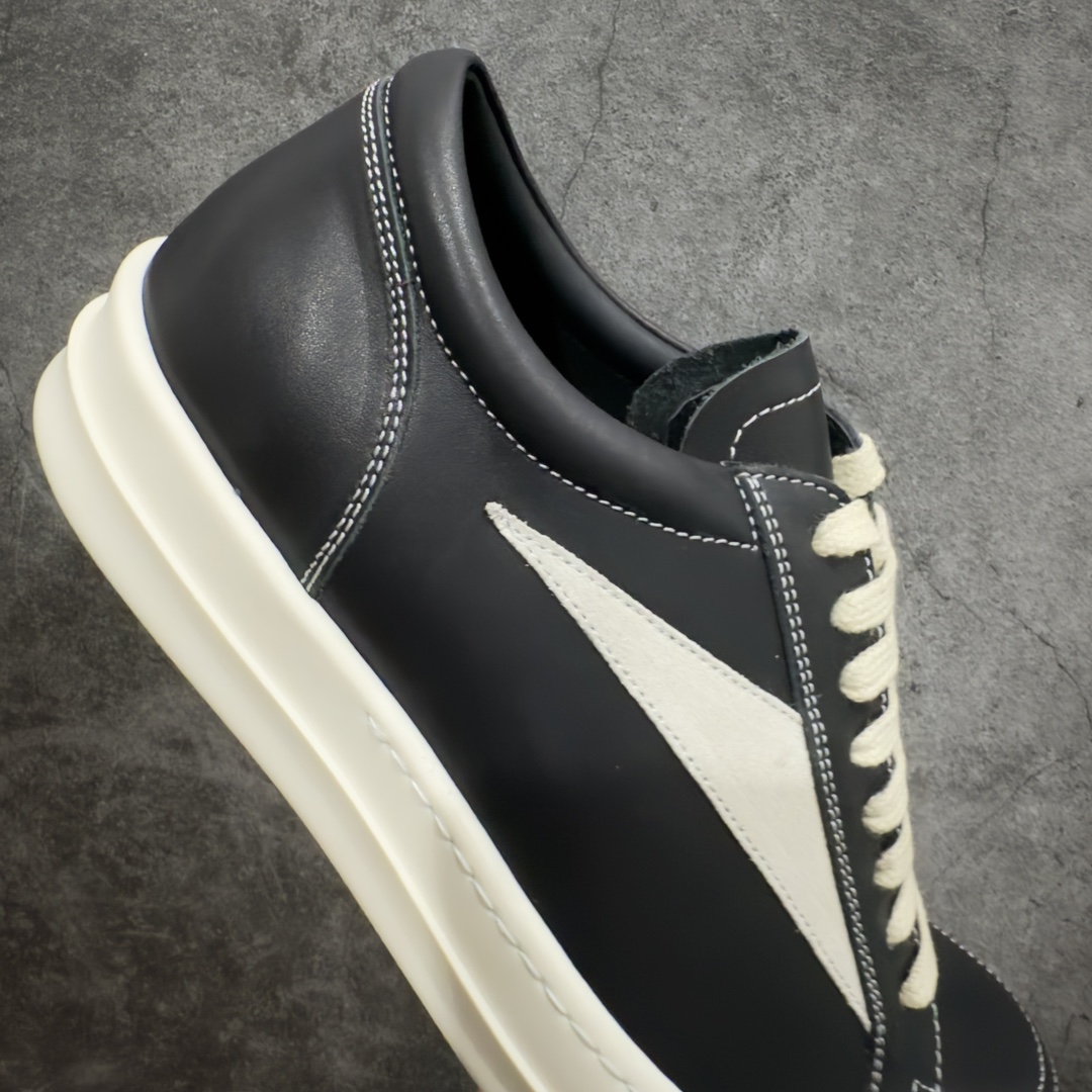 纯原版RickOwensEdfu瑞克欧文斯低帮皮面时尚运动板鞋白皮二级市场已经7K以上平台客户随意卖四位