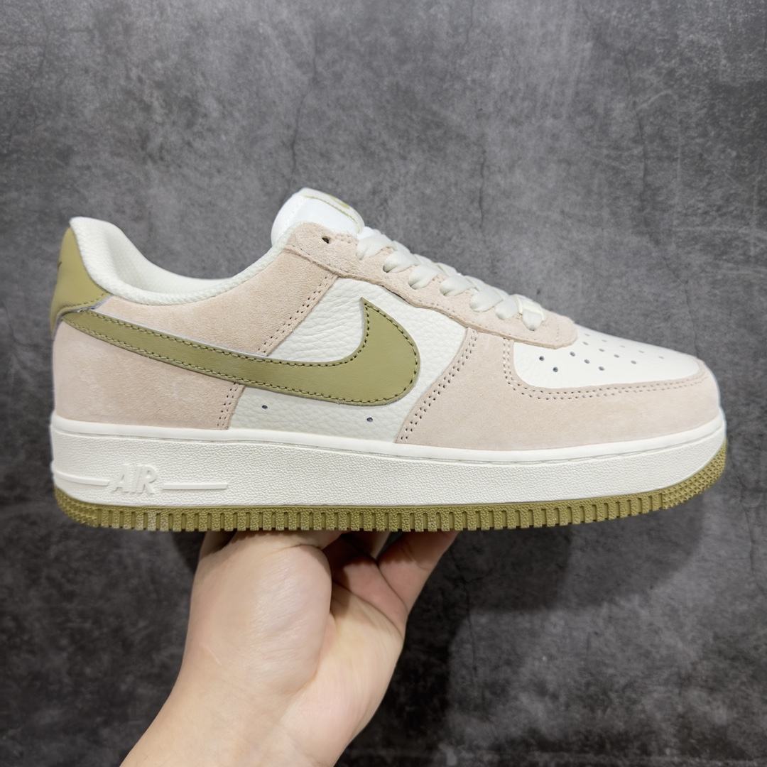 【公司级】Nk Air Force 1\’07 Low 米白棕绿配色 空军一号低帮休闲板鞋 FF7795-222n原厂麂皮 原楦原纸板 纯正版型 正品NFC感应芯片 高清洁度 内置全掌气垫 尺码：36 36.5 37.5 38 38.5 39 40 40.5 41 42 42.5 43 44 44.5 45-莆田鞋批发中心