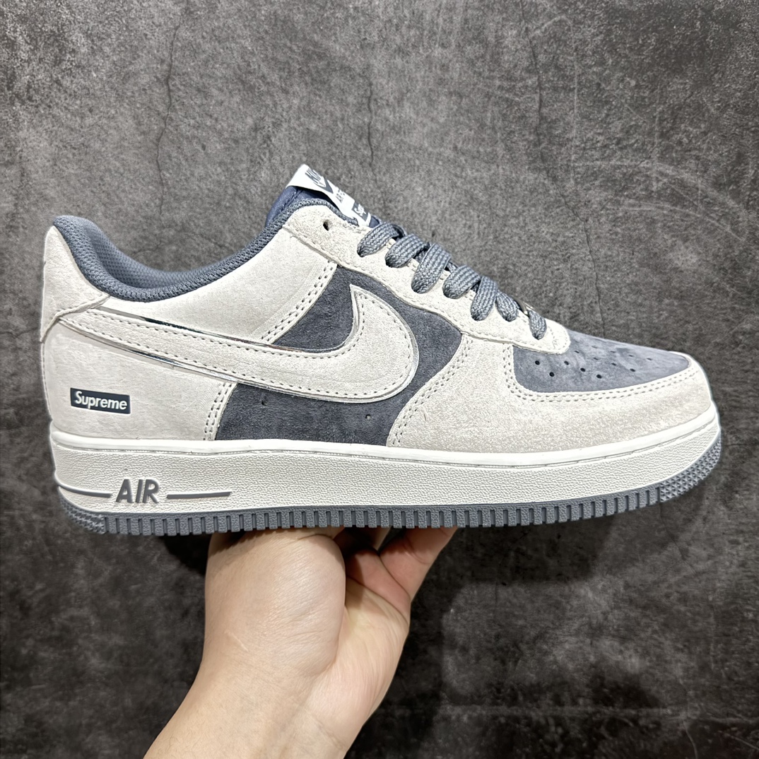 【公司级】Supreme x Nk Air Force 1\’07 Low 联名款 暗灰麂皮 空军一号低帮休闲板鞋 ME2392-107n#3M反光 定制皮料 原盒原包装 原楦头原纸板 纯正版型 正品NFC感应芯片 内置全掌气垫 尺码：36 36.5 37.5 38 38.5 39 40 40.5 41 42 42.5 43 44 44.5 45-莆田鞋批发中心