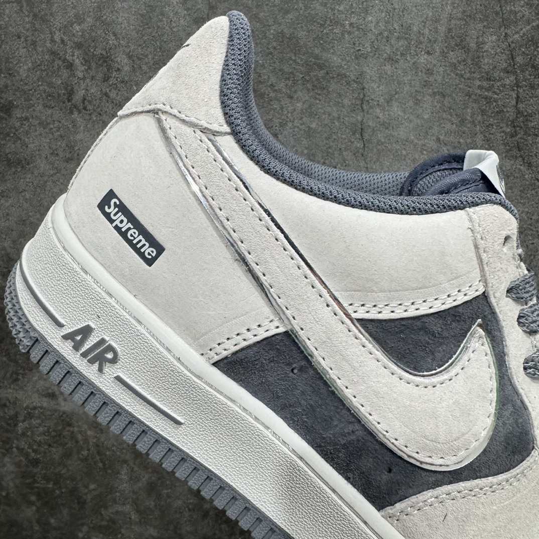 图片[7]-【公司级】Supreme x Nk Air Force 1\’07 Low 联名款 暗灰麂皮 空军一号低帮休闲板鞋 ME2392-107n#3M反光 定制皮料 原盒原包装 原楦头原纸板 纯正版型 正品NFC感应芯片 内置全掌气垫 尺码：36 36.5 37.5 38 38.5 39 40 40.5 41 42 42.5 43 44 44.5 45-莆田鞋批发中心