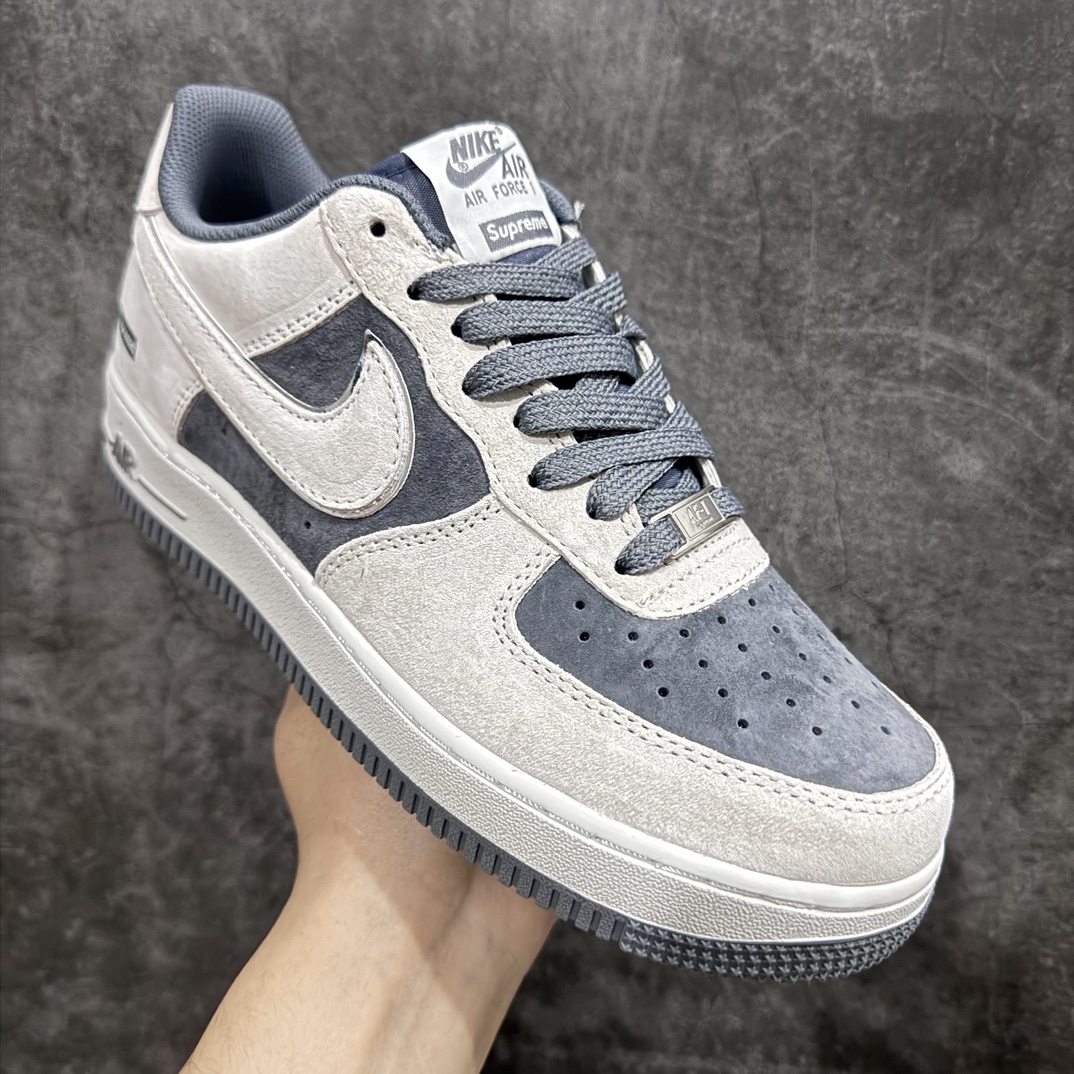 图片[3]-【公司级】Supreme x Nk Air Force 1\’07 Low 联名款 暗灰麂皮 空军一号低帮休闲板鞋 ME2392-107n#3M反光 定制皮料 原盒原包装 原楦头原纸板 纯正版型 正品NFC感应芯片 内置全掌气垫 尺码：36 36.5 37.5 38 38.5 39 40 40.5 41 42 42.5 43 44 44.5 45-莆田鞋批发中心