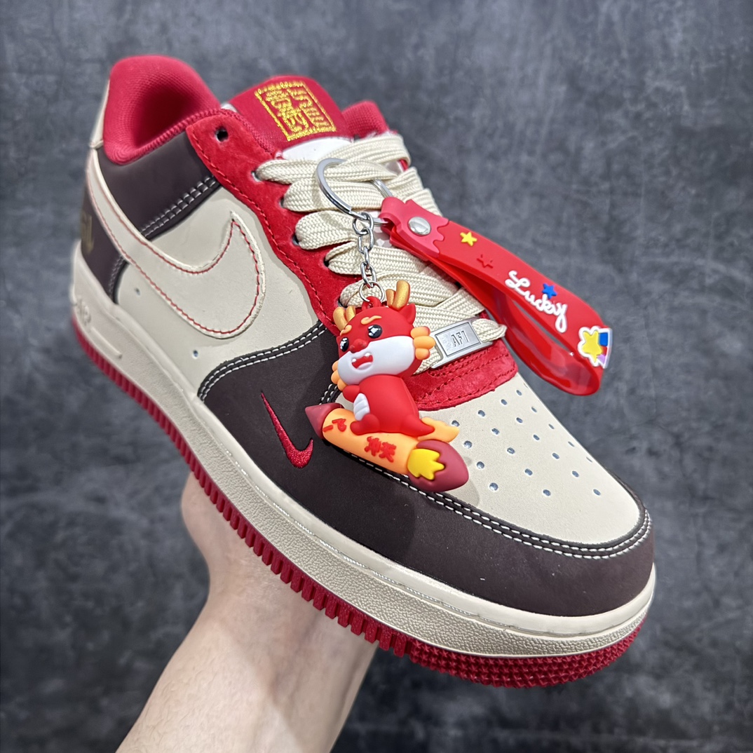 公司级NikeAirForce1Low07龙年限定黄棕红原楦头原纸板打造纯正低帮空军版型专注外贸渠道全掌