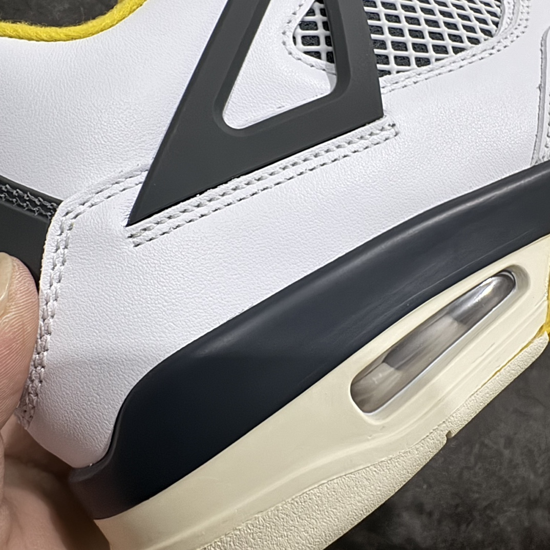 AirJordanAJ4Retro白黄雷公AQ9129-101全新升级改良原鞋原楦原纸板同源开发完美呈现