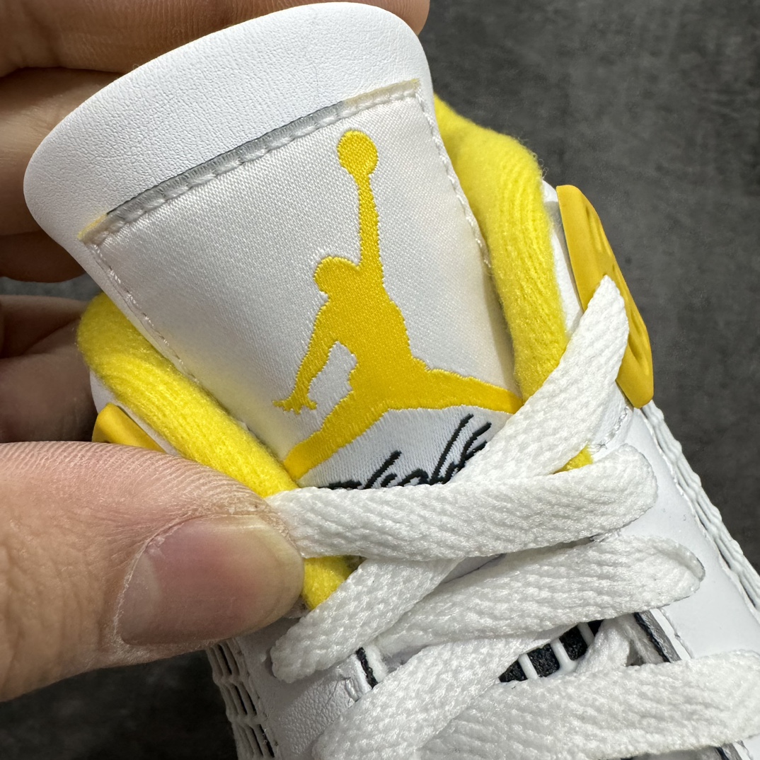 AirJordanAJ4Retro白黄雷公AQ9129-101全新升级改良原鞋原楦原纸板同源开发完美呈现