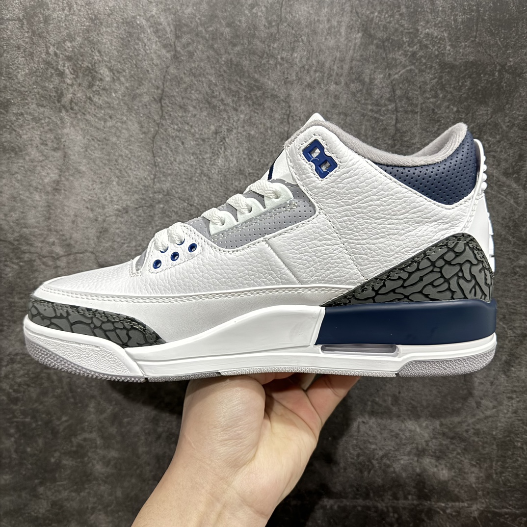 AirJordanAJ3Retro灰蓝CT8532-140全套原纸板楦头开发完美超正版型原厂大底磨具原装