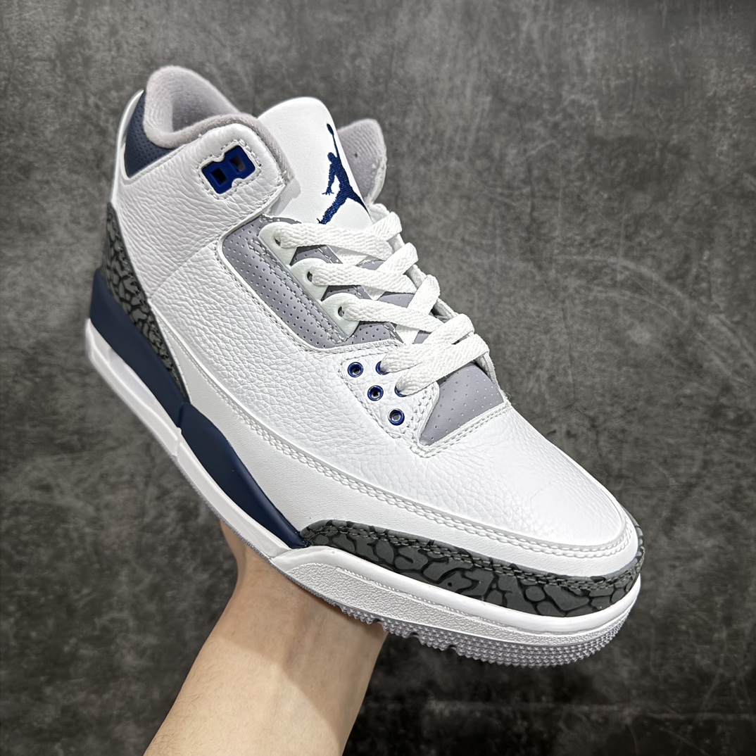 AirJordanAJ3Retro灰蓝CT8532-140全套原纸板楦头开发完美超正版型原厂大底磨具原装