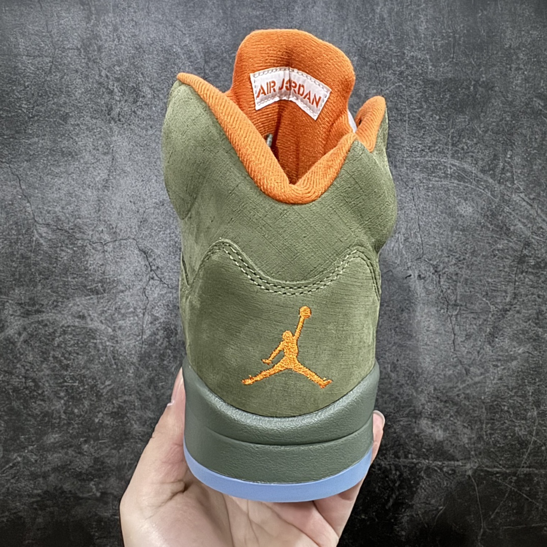 Y3纯原AirJordanAJ5Retro橄榄绿DD0587-308原楦原纸板开发采购原厂皮料原厂定型后