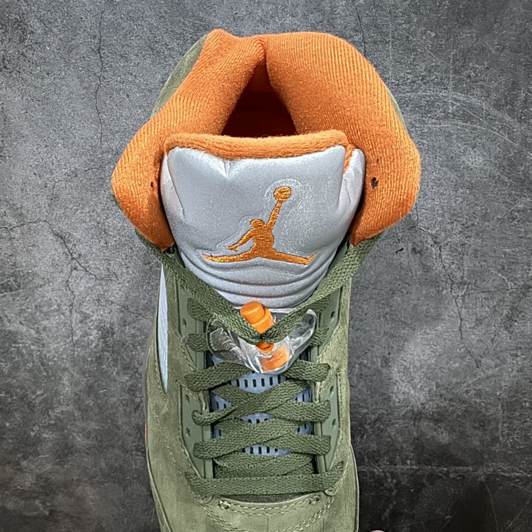 Y3纯原AirJordanAJ5Retro橄榄绿DD0587-308原楦原纸板开发采购原厂皮料原厂定型后