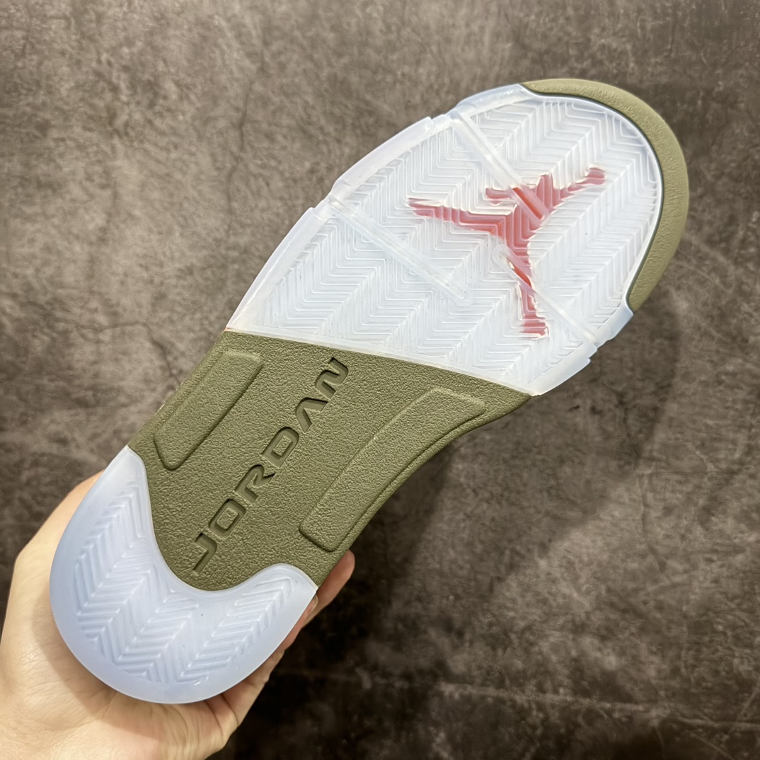 Y3纯原AirJordanAJ5Retro橄榄绿DD0587-308原楦原纸板开发采购原厂皮料原厂定型后