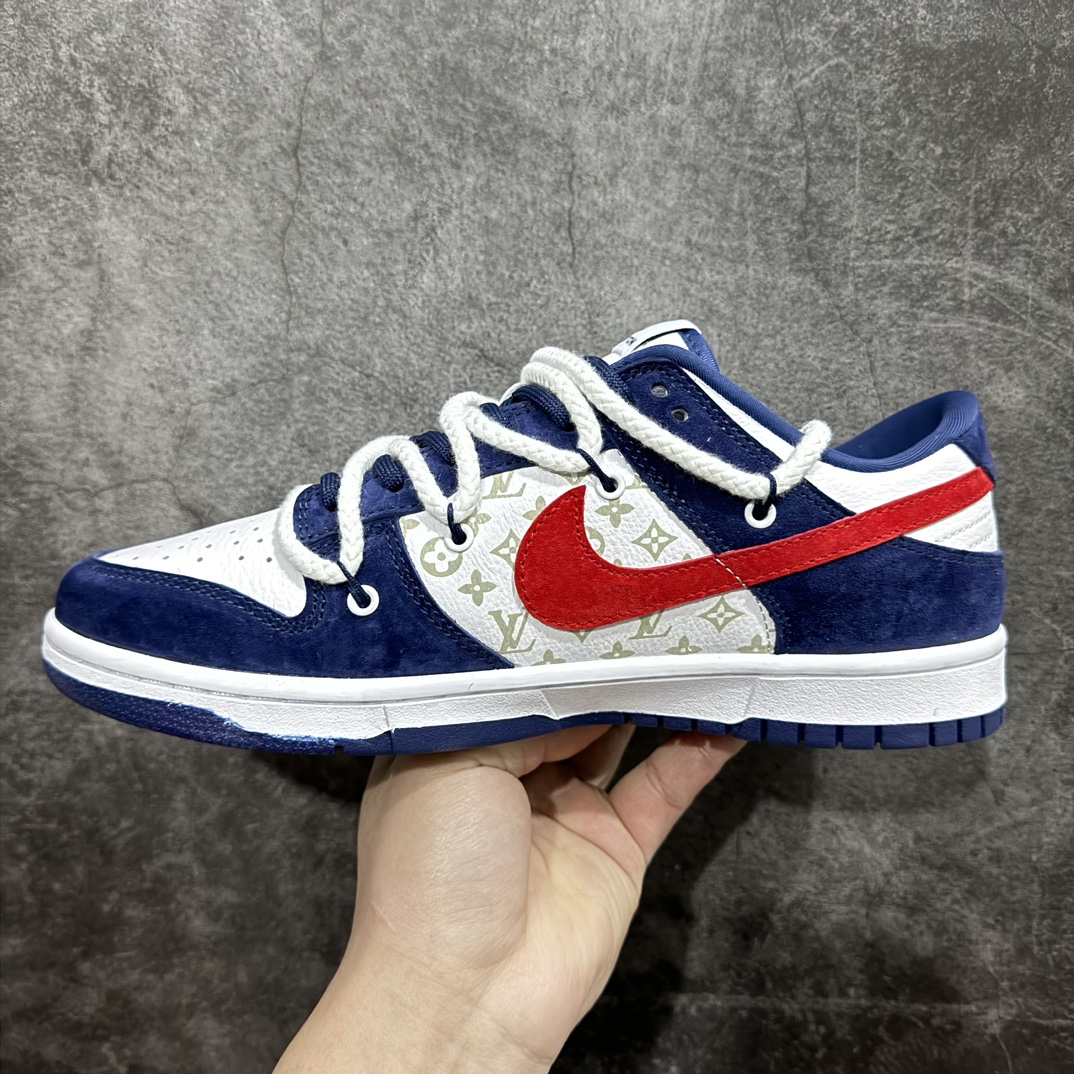 图片[2]-【定制版】Nk SB Dunk Low LV联名-蓝红猪八印花 周年高端定制 低帮休闲板鞋 FC1688-175n定制鞋盒 大厂纯原品质出货 超高清洁度 皮料切割干净无任何毛边 细节完美  尺码：36 36.5 37.5 38 38.5 39 40 40.5 41 42 42.5 43 44 44.5 45-莆田鞋批发中心