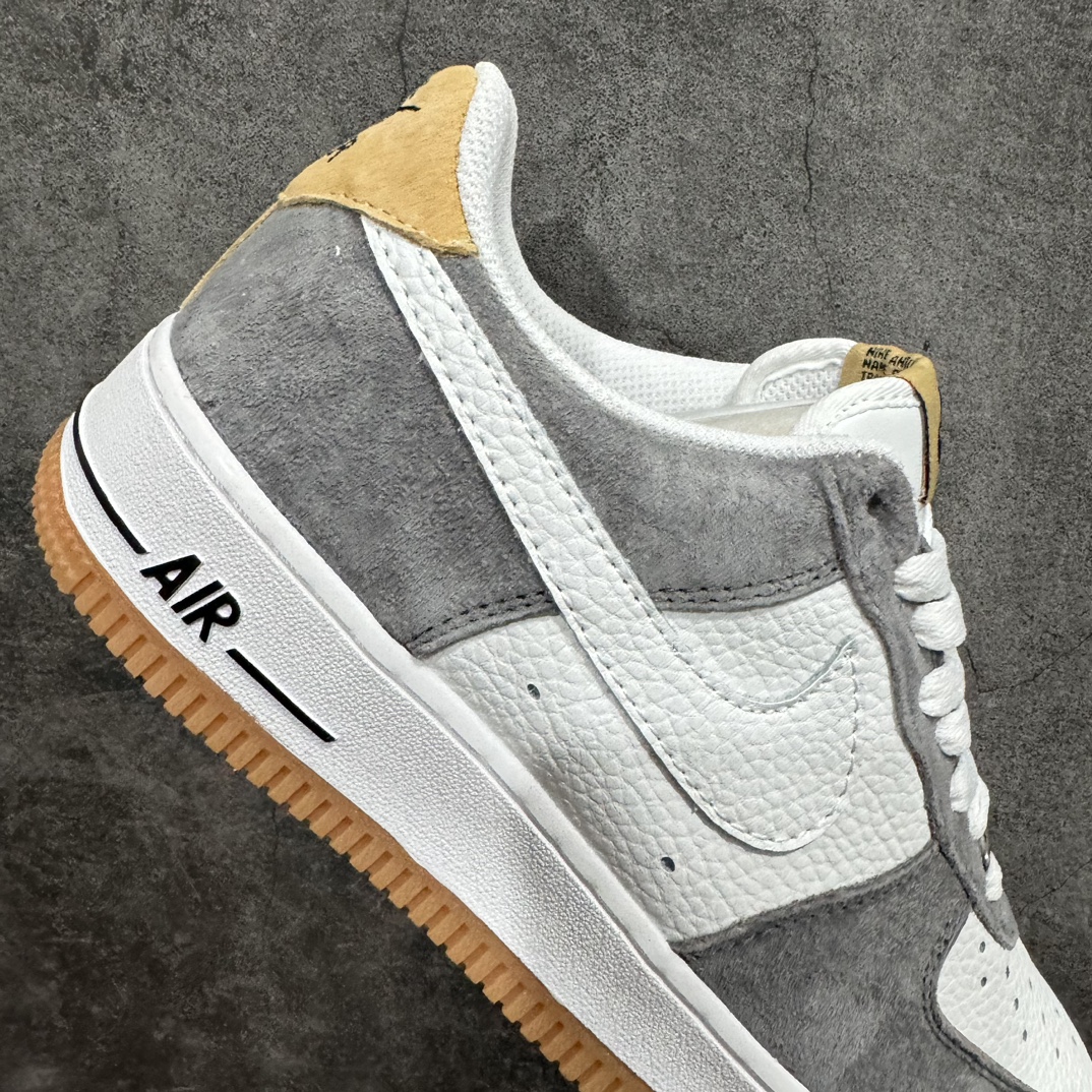 图片[6]-【公司级】Nk Air Force 1\’07 Low 灰黄 麂皮 空军一号低帮休闲板鞋 DE0099-005n#原厂麂皮 原楦原纸板 纯正版型 高清洁度 内置全掌气垫 尺码：36 36.5 37.5 38 38.5 39 40 40.5 41 42 42.5 43 44 44.5 45-莆田鞋批发中心