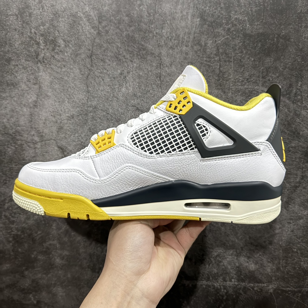 AirJordanAJ4Retro白黄雷公AQ9129-101老牌AJ大厂出品原纸板楦头开发原厂特供皮料