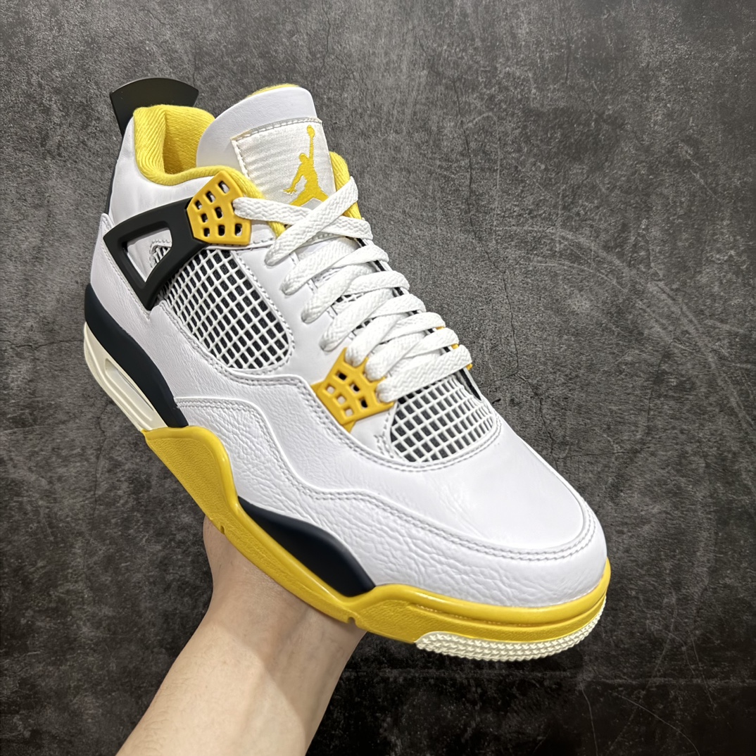 AirJordanAJ4Retro白黄雷公AQ9129-101老牌AJ大厂出品原纸板楦头开发原厂特供皮料