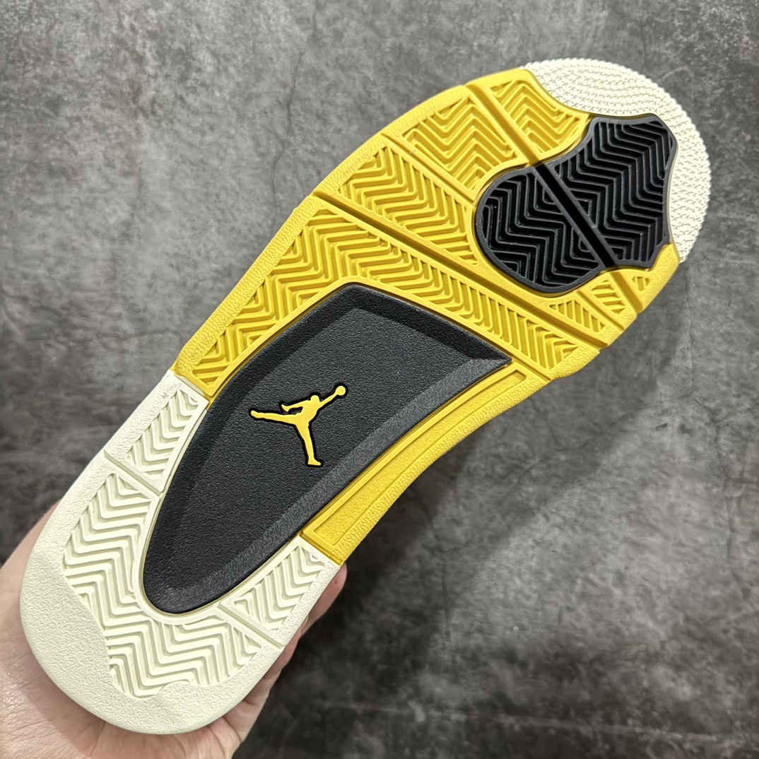 AirJordanAJ4Retro白黄雷公AQ9129-101老牌AJ大厂出品原纸板楦头开发原厂特供皮料