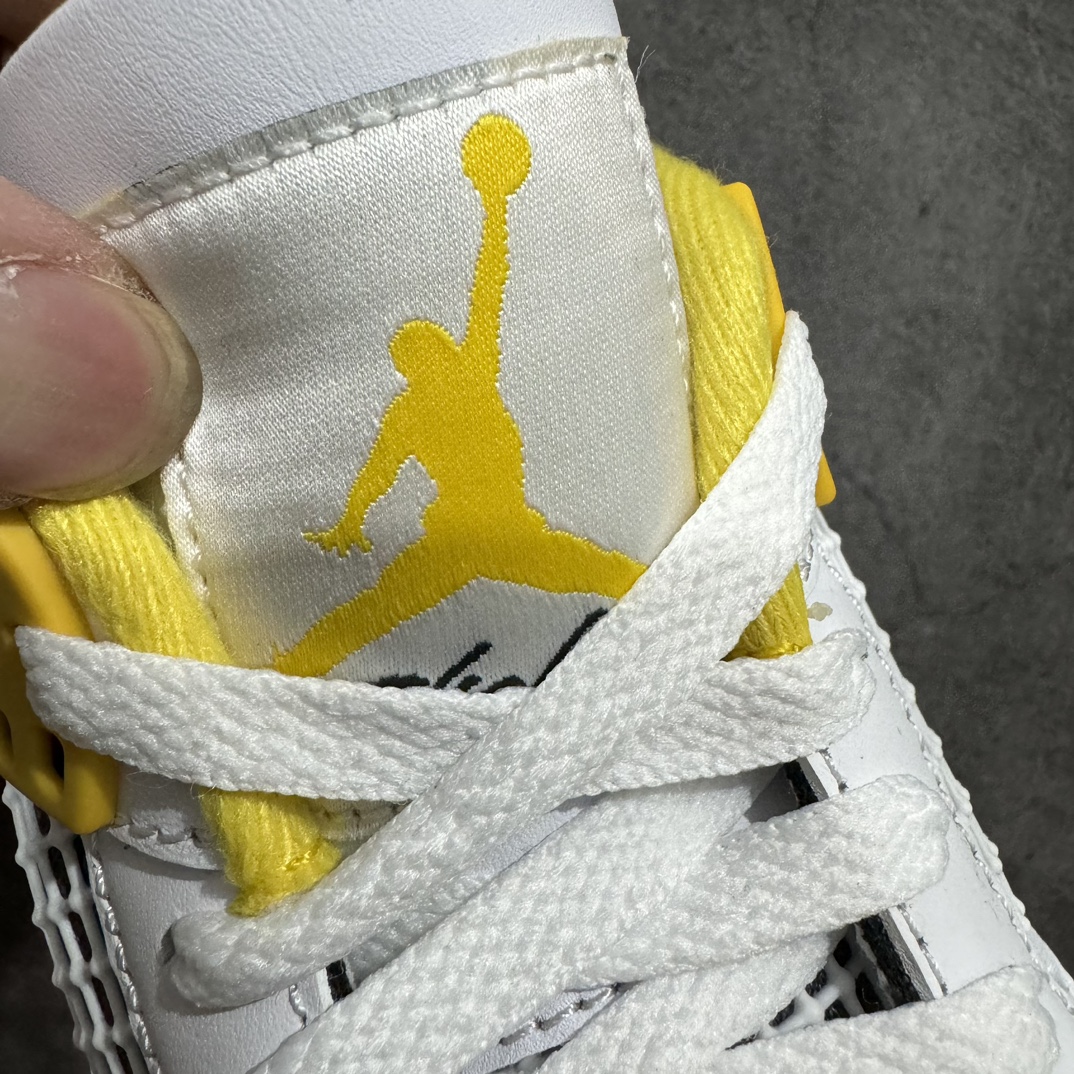 AirJordanAJ4Retro白黄雷公AQ9129-101老牌AJ大厂出品原纸板楦头开发原厂特供皮料