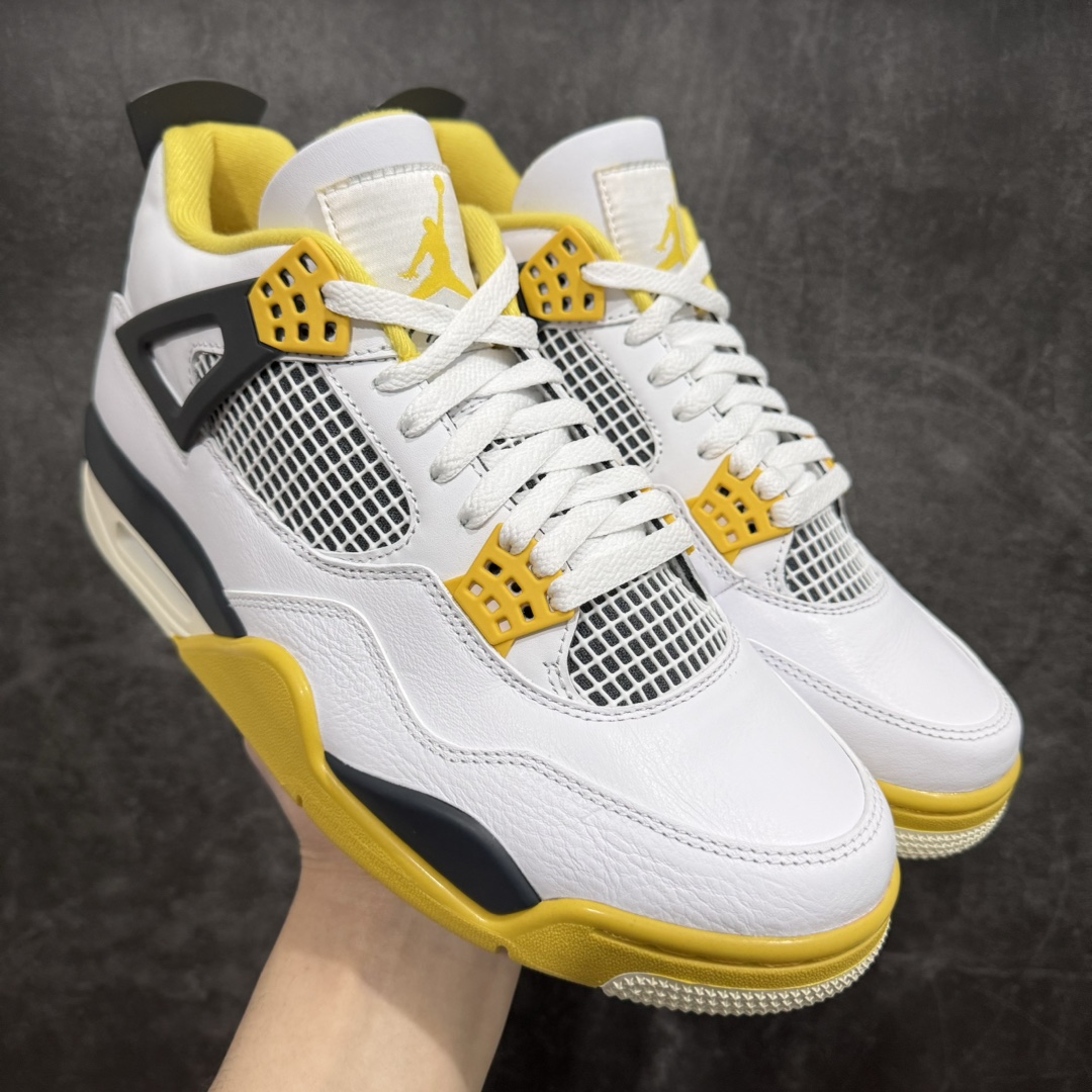 AirJordanAJ4Retro白黄雷公AQ9129-101老牌AJ大厂出品原纸板楦头开发原厂特供皮料