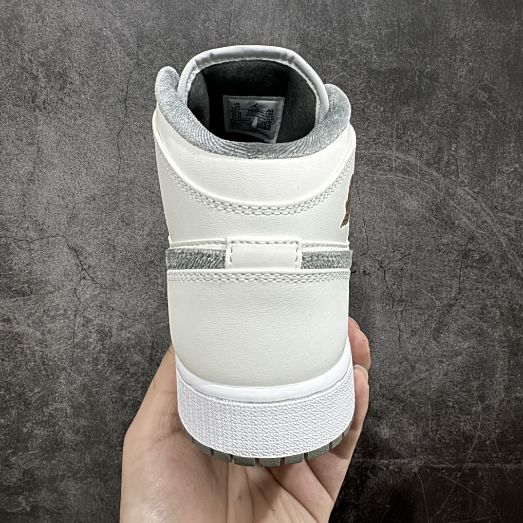 AirJordanAJ1Mid中帮丝绒米灰FB9899-100市面中低帮最具代表性版本没有之一口碑大厂出