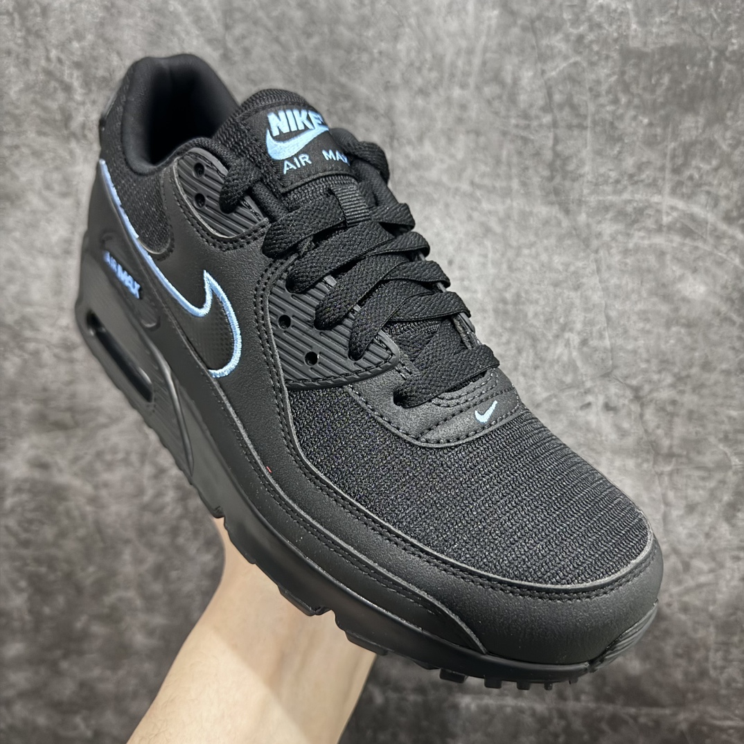 AirMAX90气垫复古减震跑步鞋黑蓝FJ4218-001经典重温大厂出品品质稳定皮革鞋面超强耐穿性和支