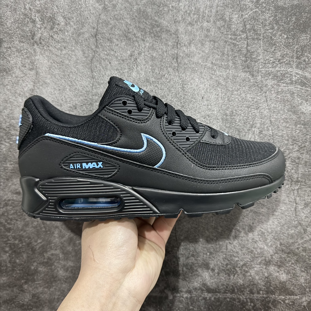 AirMAX90气垫复古减震跑步鞋黑蓝FJ4218-001经典重温大厂出品品质稳定皮革鞋面超强耐穿性和支