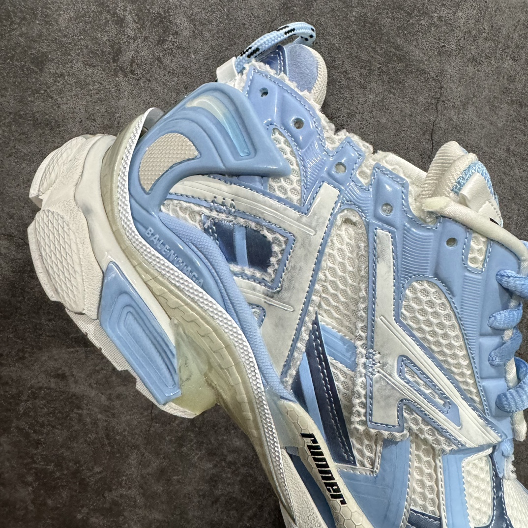 图片[7]-【XA版本】Balenciaga Runer 巴黎世家7代 破坏风 手工做旧款复古老爹鞋 白蓝做旧nn全新版本出货 核心配合工厂优势供应市场最优品质 鞋型细节做旧等都好于市场版本n不但比市场货好 而且比市场货便宜💪🏻n原厂点胶工艺同步原鞋 区别市面所有版本n非市面所有固定TPU，原厂订制胶棒 一切细节高端还原  ，欢迎挑刺💪🏻 尺码：35-46-莆田鞋批发中心