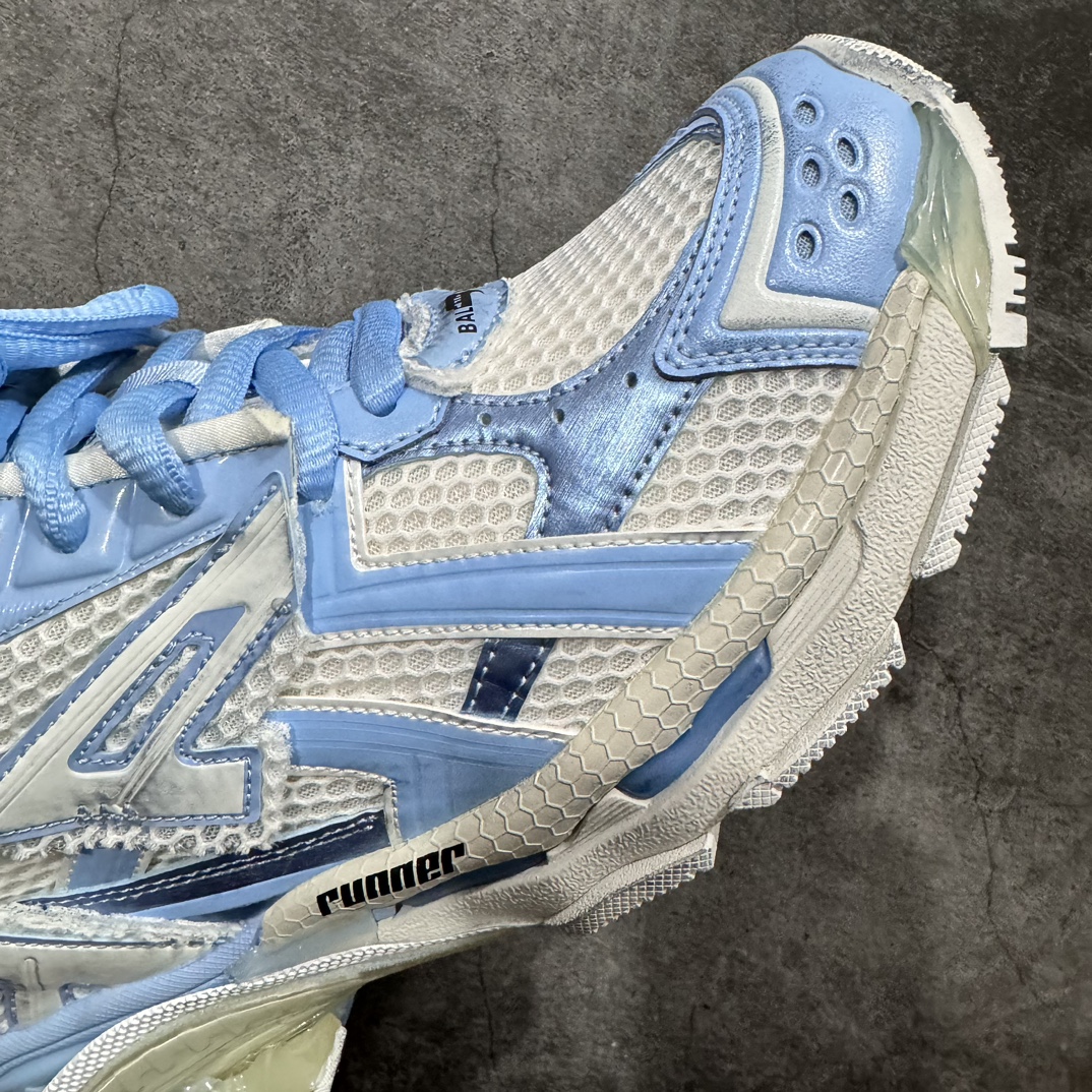 图片[6]-【XA版本】Balenciaga Runer 巴黎世家7代 破坏风 手工做旧款复古老爹鞋 白蓝做旧nn全新版本出货 核心配合工厂优势供应市场最优品质 鞋型细节做旧等都好于市场版本n不但比市场货好 而且比市场货便宜💪🏻n原厂点胶工艺同步原鞋 区别市面所有版本n非市面所有固定TPU，原厂订制胶棒 一切细节高端还原  ，欢迎挑刺💪🏻 尺码：35-46-莆田鞋批发中心