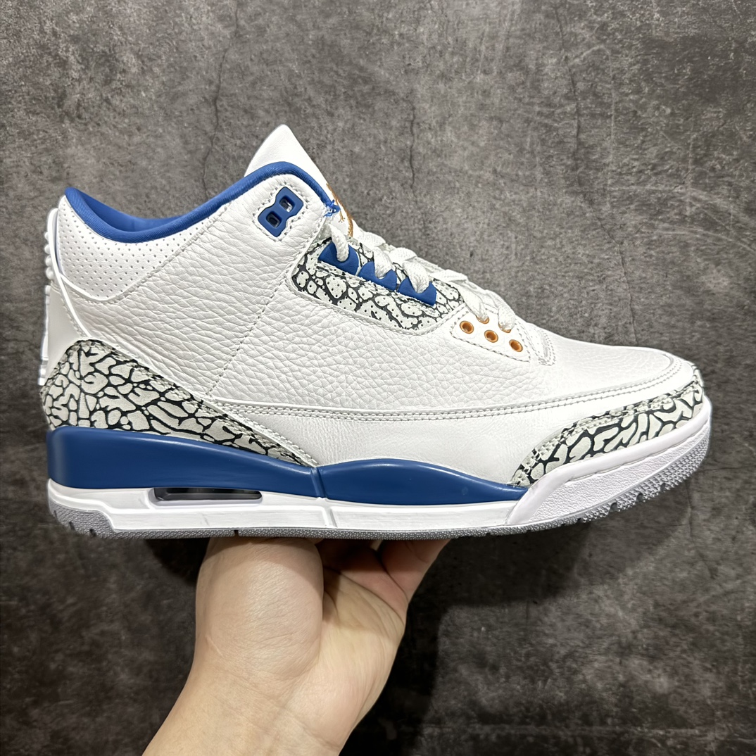 AirJordanAJ3OG白蓝奇才CT8532-148原纸板楦头开发原厂皮料完美版型一比一鞋头弧度高度