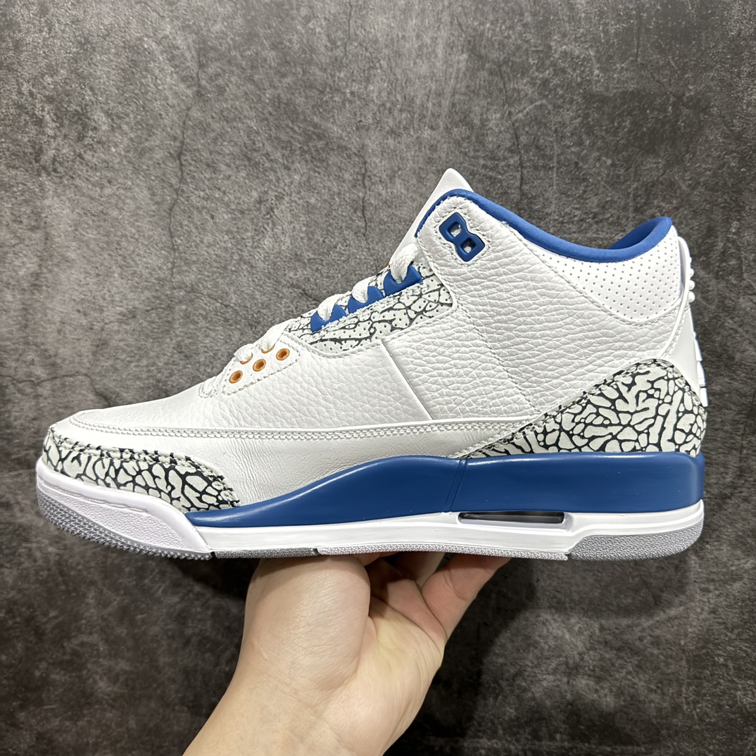 AirJordanAJ3OG白蓝奇才CT8532-148原纸板楦头开发原厂皮料完美版型一比一鞋头弧度高度