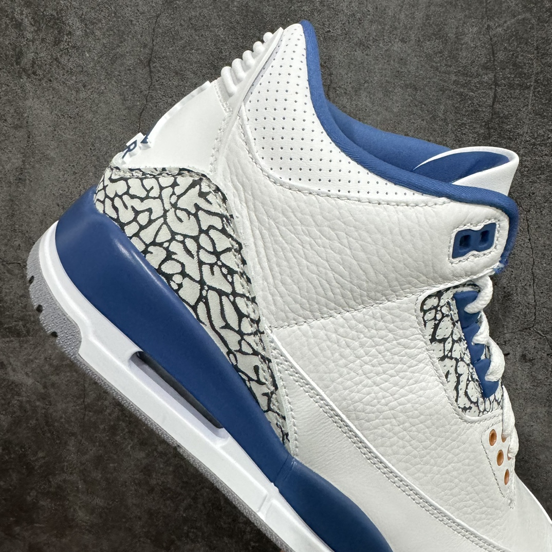 AirJordanAJ3OG白蓝奇才CT8532-148原纸板楦头开发原厂皮料完美版型一比一鞋头弧度高度