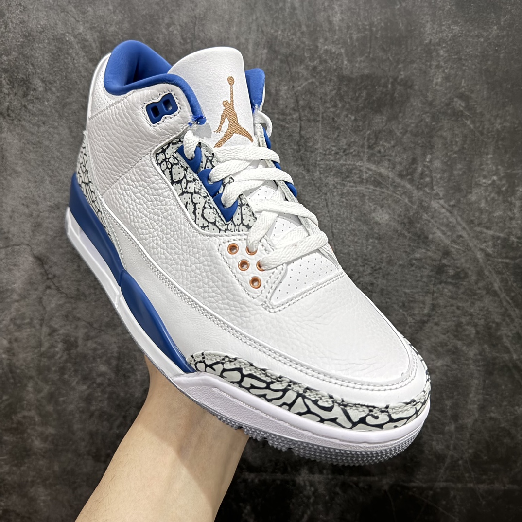 AirJordanAJ3OG白蓝奇才CT8532-148原纸板楦头开发原厂皮料完美版型一比一鞋头弧度高度