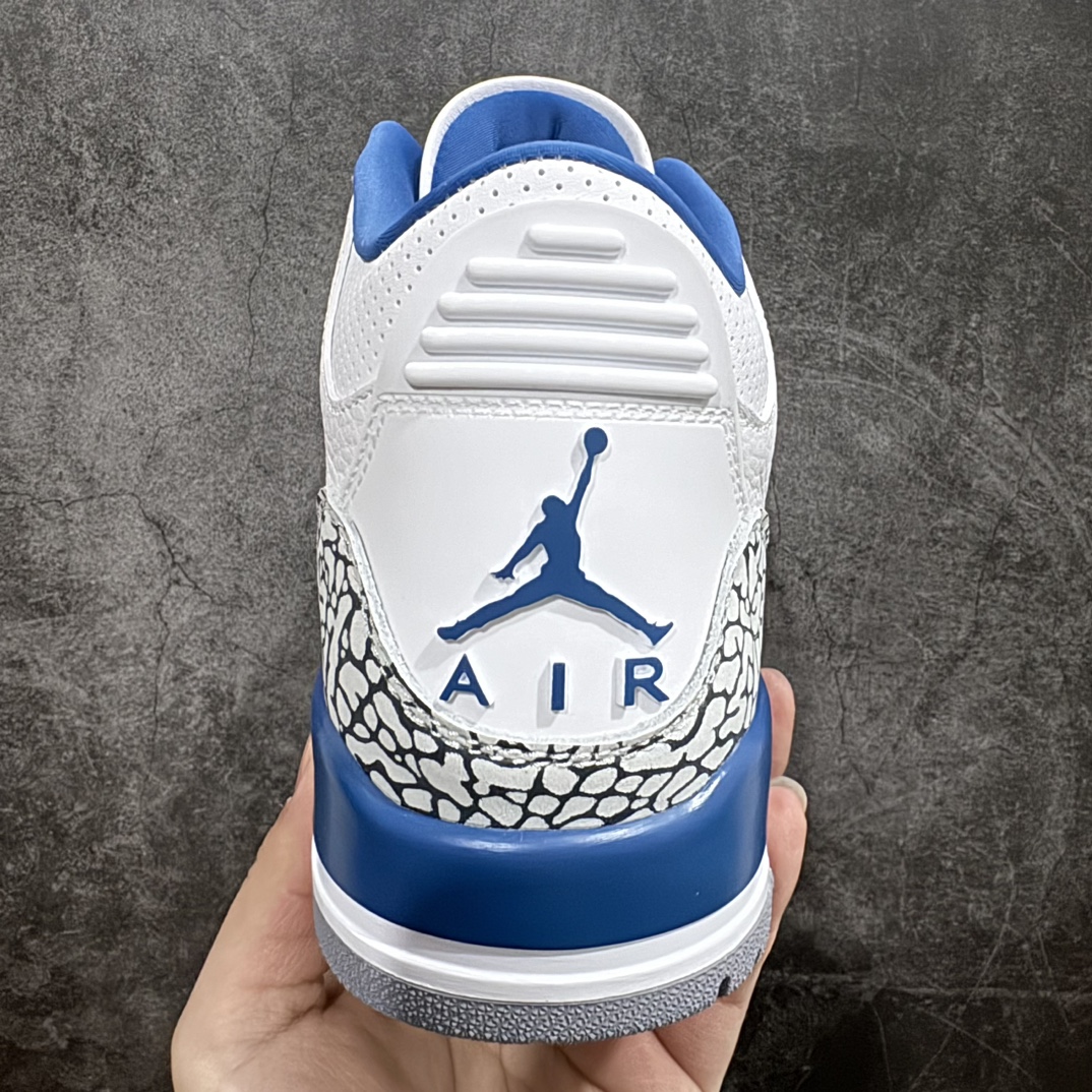 AirJordanAJ3OG白蓝奇才CT8532-148原纸板楦头开发原厂皮料完美版型一比一鞋头弧度高度