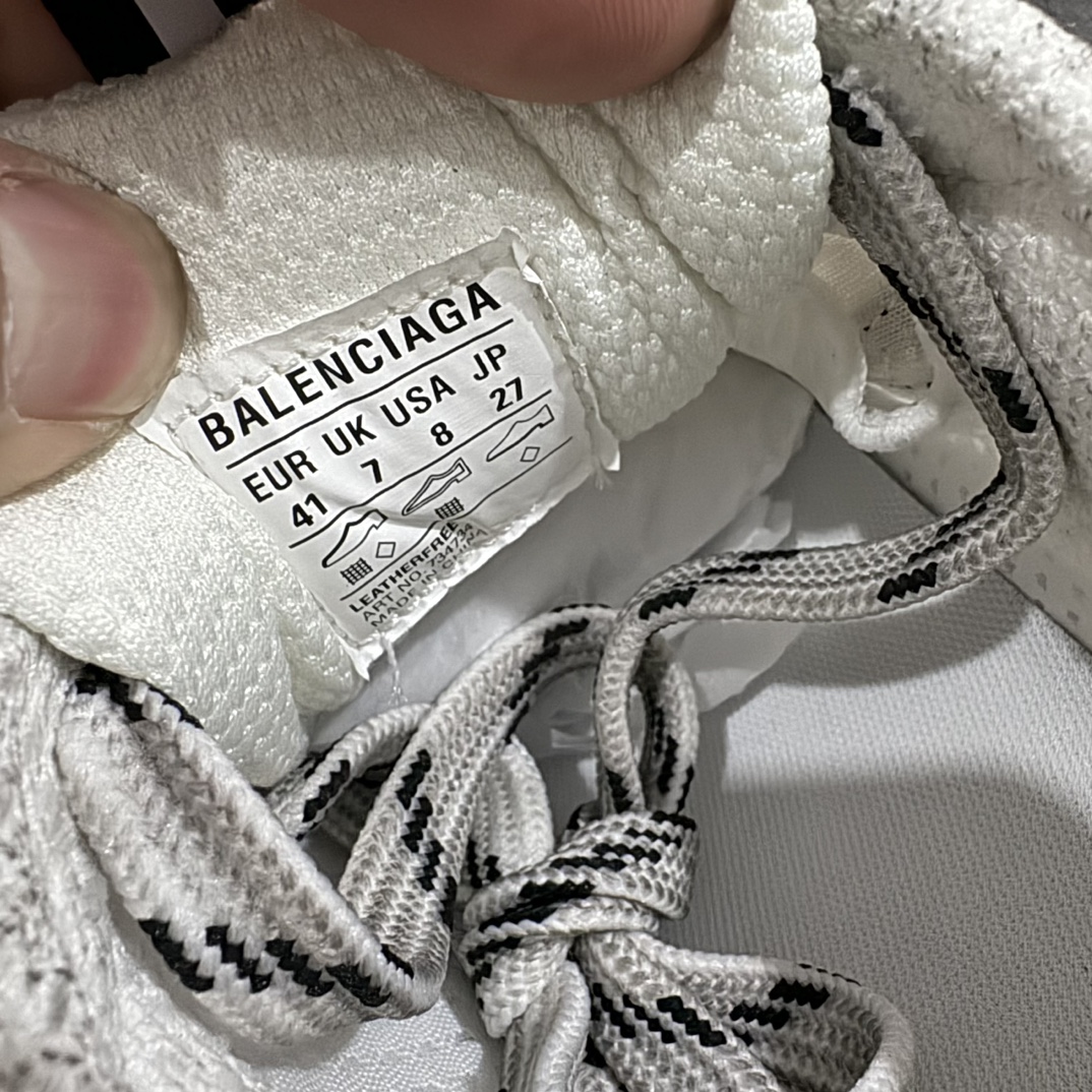 纯原BALENCIAGA3XLSneakers巴黎世家十代网布系带低帮走秀复古老爹鞋白黑全新版本全新顶端