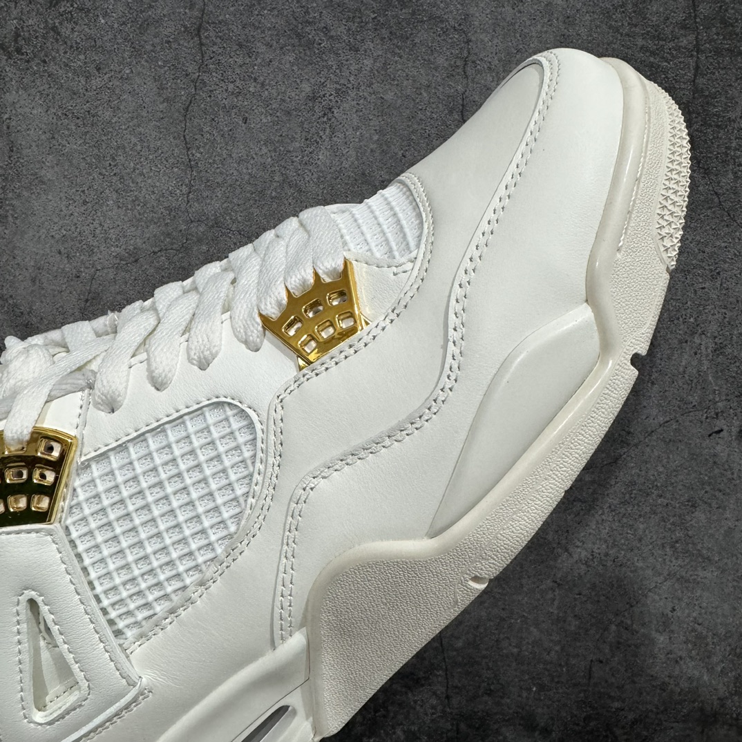 图片[6]-【GX巅峰版】Air Jordan 4 “Metallic Gold”AJ4米白金扣 金属白n原鞋开发原楦原纸板同源开发 完美呈现乔4的版型 内侧正确双色网格 还原细节 原厂皮料 正确气垫颜色 正确网格工艺 正确拉帮工艺 全鞋原装材料制作 原档案原模具打造 支持全方位与正品对比SIZE：40.5 41 42 42.5 43 44 44.5 45 46 47.5 48.5 编码：AS370400-莆田鞋批发中心