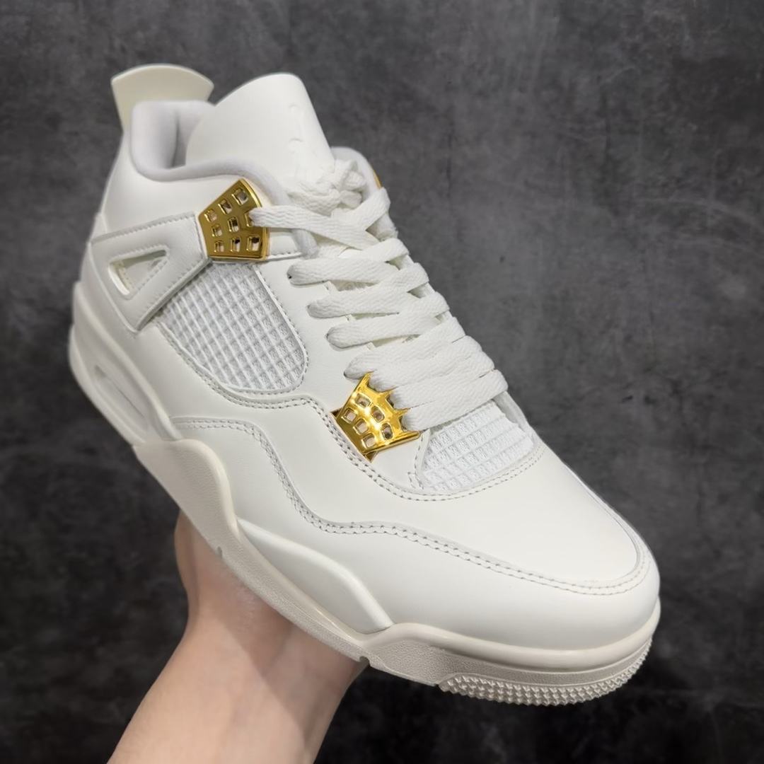 AirJordan4“MetallicGold”AJ4米白金扣金属白原鞋开发原楦原纸板同源开发完美呈现乔