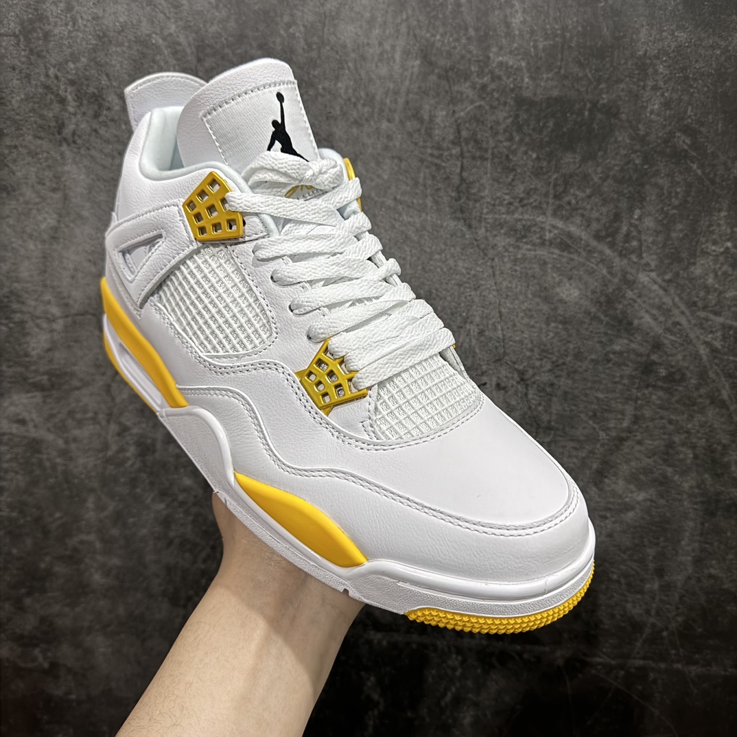 纯原AirJordanAJ4Retro白黄扣AQ9129-102原鞋开发原楦原纸板同源开发完美呈现乔4的