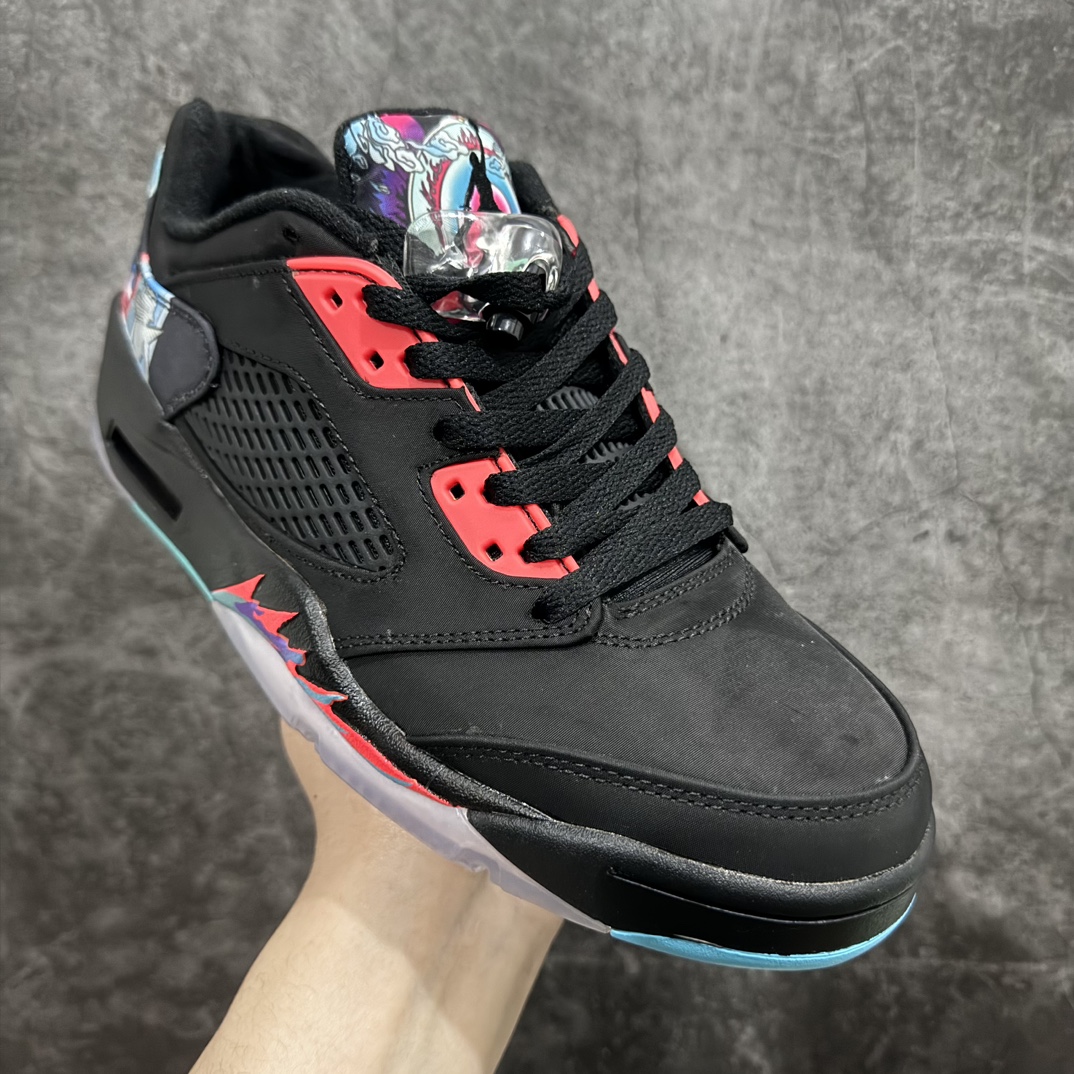 纯原版AirJordanAJ5Low“China”中国风筝配色风鸢840475-060国内头层皮料订染用